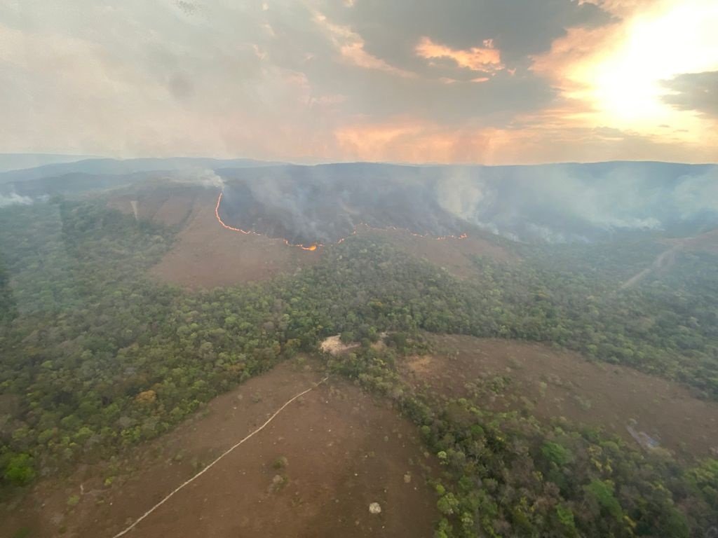 Incêndio na Chapada dos Veadeiros