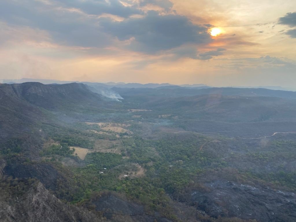 Incêndio na Chapada dos Veadeiros