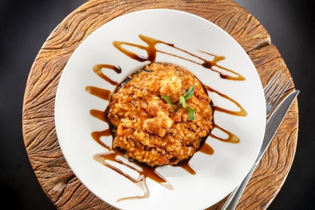 Risoto de camarão