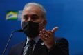 Ministro Marcelo Queiroga fala da suspensao da vacina contra Covid da empresa Pfizer para adolescentes, em coletiva de imprensa no Ministério da Saúde