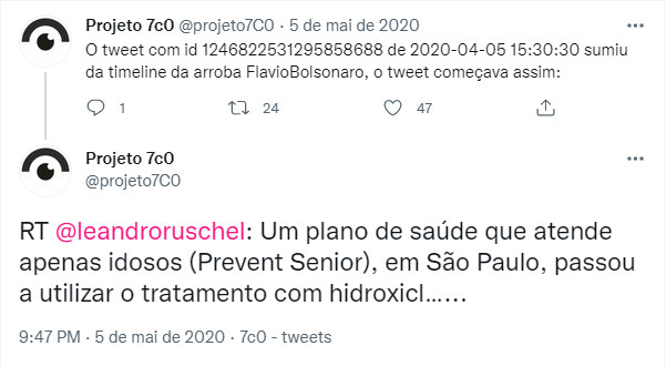 Flávio bolsonaro apagou tuíte sobre pesquisa de Prevent Sênior