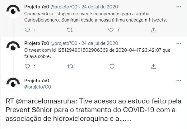 Carlos Bolsonaro apagou tuíte sobre pesquisa de Prevent Sênior
