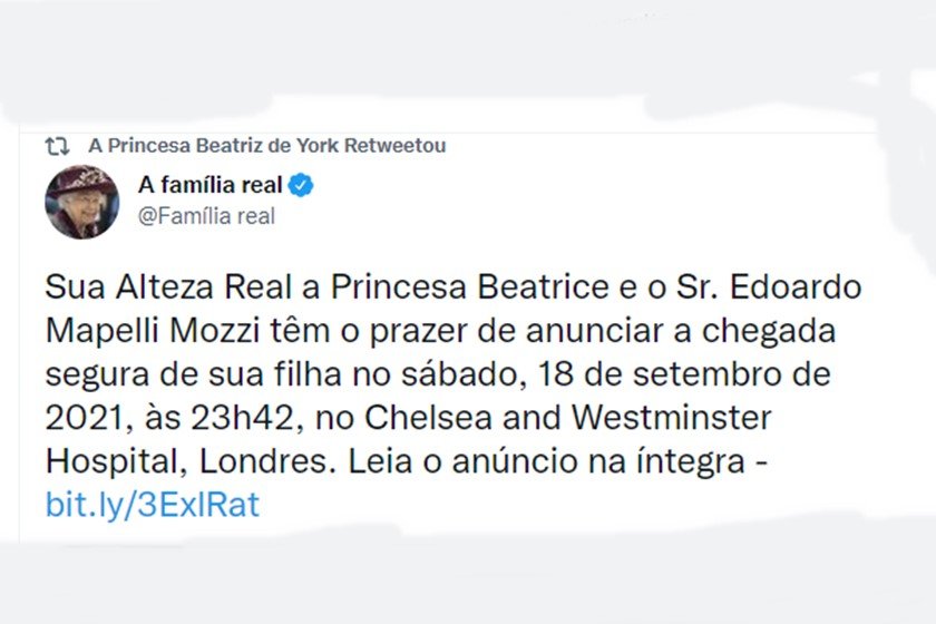 Tweet princesa Beatrice