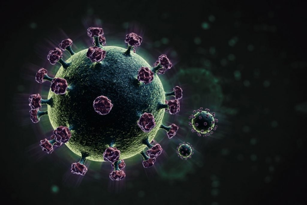 Imagem representativa de variante do coronavírus
