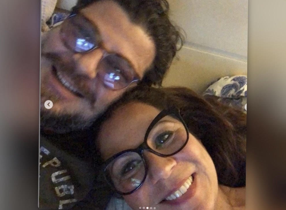 A atriz Carla Daniel com o namorado, o empresário e músico Sérgio José Coutinho Stamile