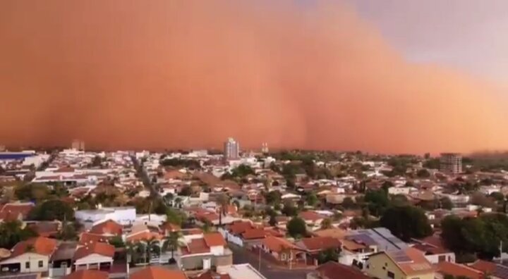Nuvem de areia atingiu cidades do interior de São Paulo e Minas Gerais