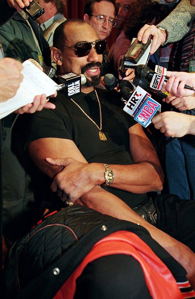 Wilt Chamberlain sendo entrevistado em 1997