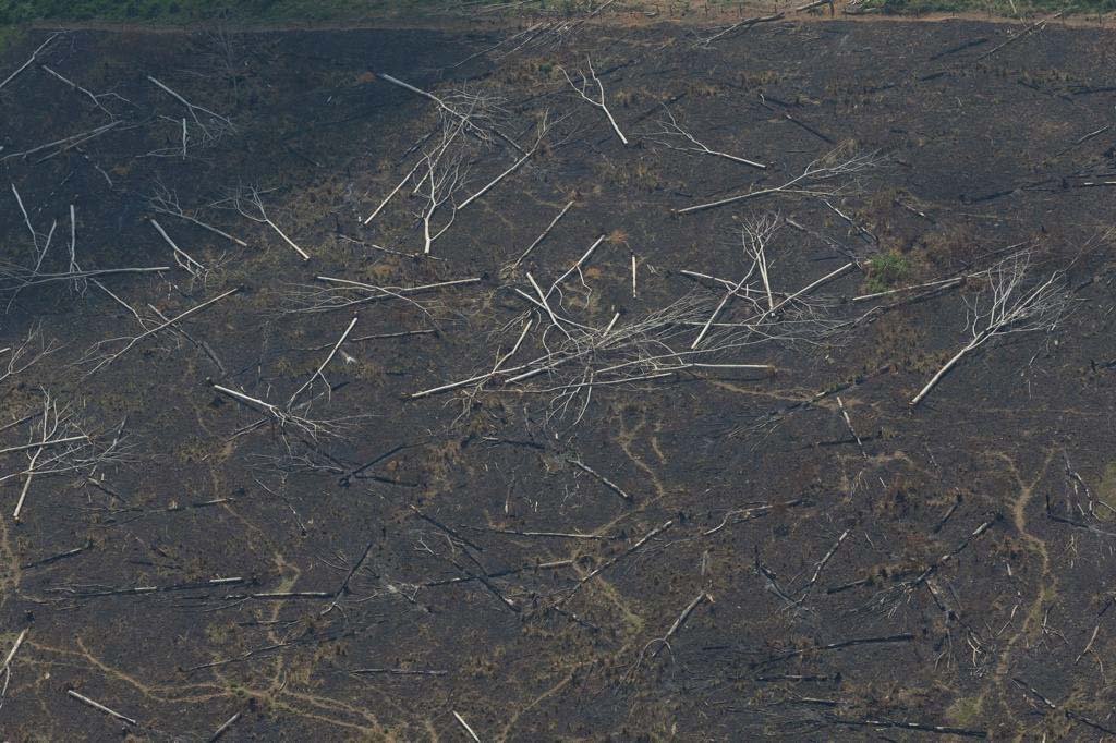 sistema de combate de focos de incêndios na amazonia bombeiros sobrevoam áreas de queimadas próximo a Porto Velho em Rondonia