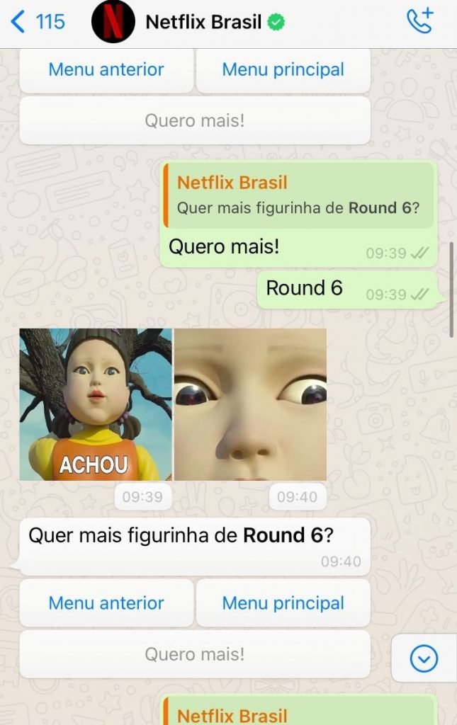 A Netflix tem um WhatsApp para disponibilizar figurinhas de alguns dos  principais títulos da plataforma de streaming.