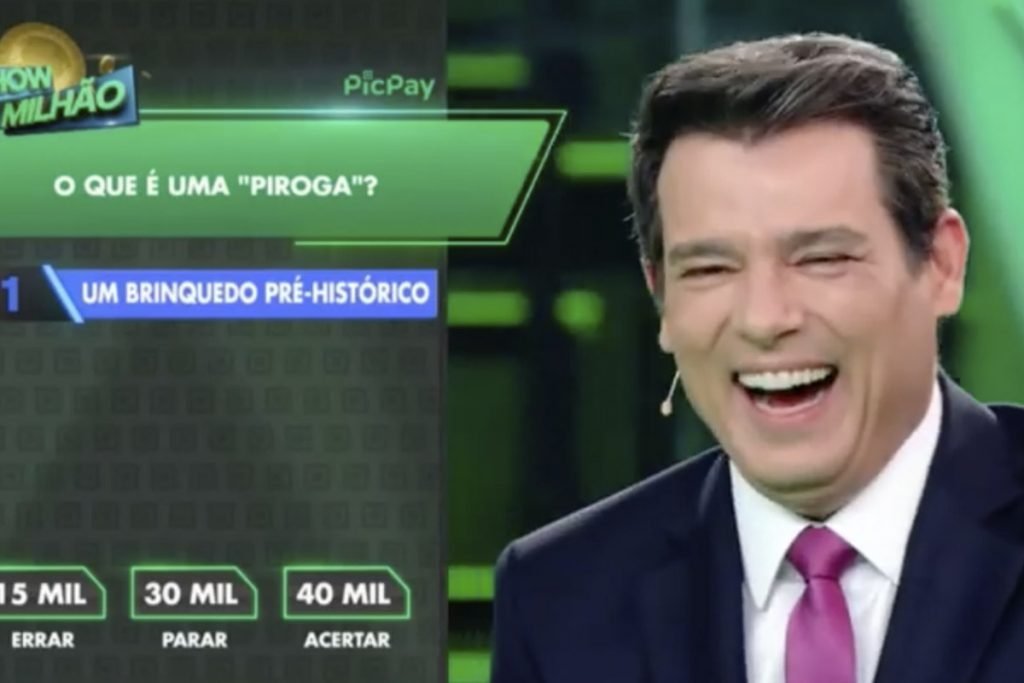 Celso Portiolli comete gafe no Show do Milhão