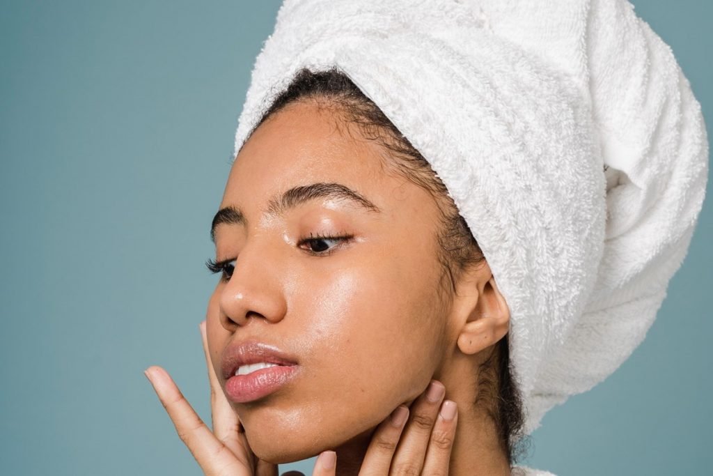 rosto skincare mulher pele