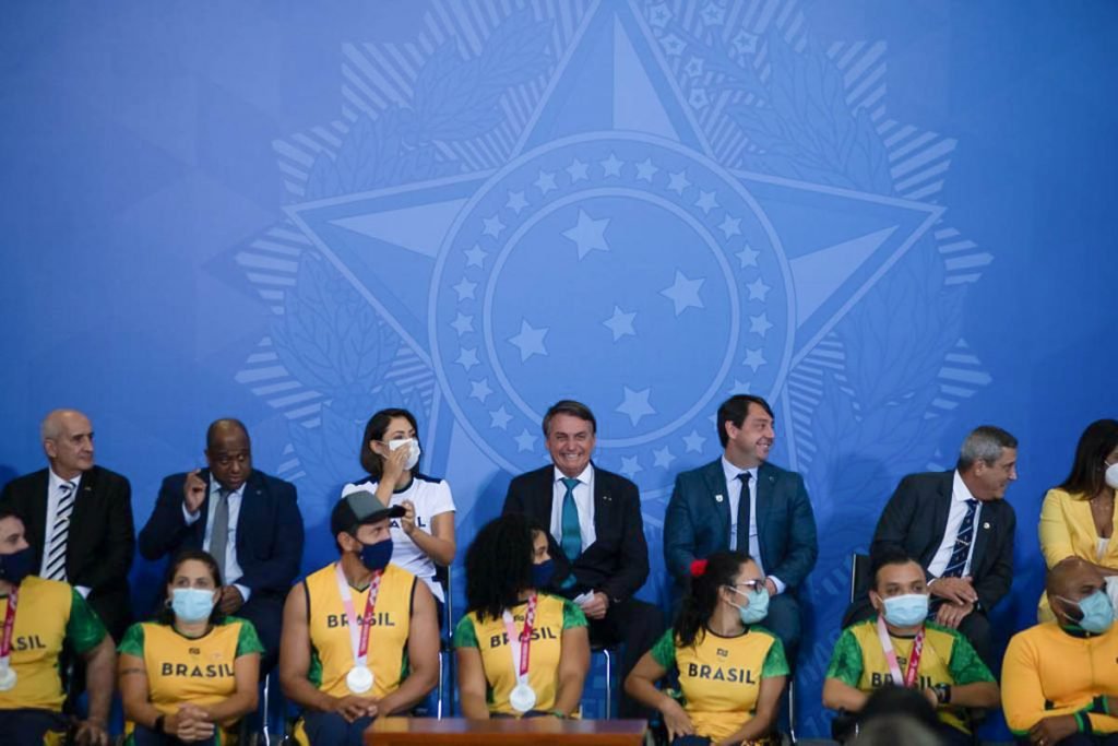 Ministro da Saúde Marcelo Queiroga Atletas olímpicos e paralímpicos Jogos de Tóquio são recebidos pelo presidente Jair Bolsonaro no Palácio do Planalto
