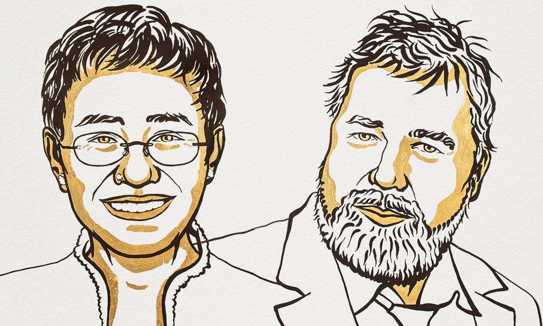 Jornalistas filipina e russo ganham prêmio Nobel da Paz 2021