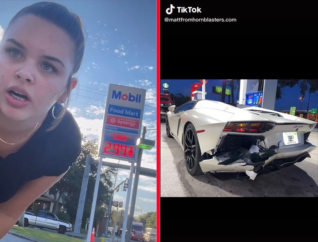 batida entre Lamborghini e Audi nos EUA viraliza no Tik Tok