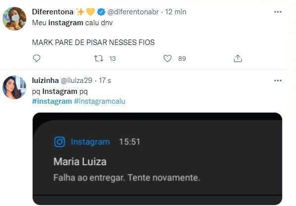 Instagram fora do ar