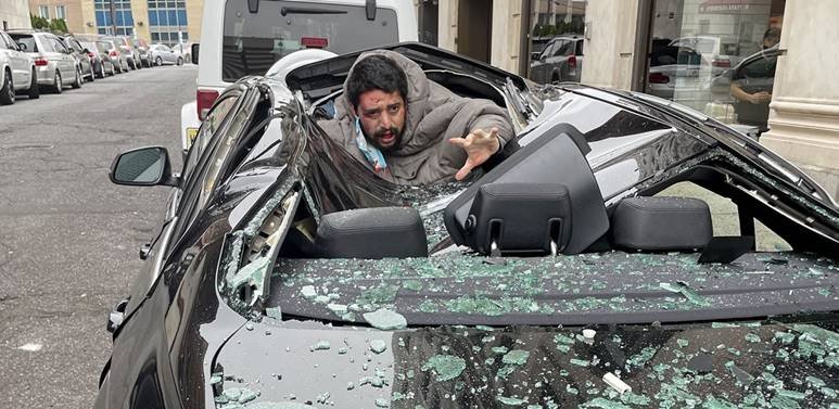 homem sobrevive após cair do 9º andar em cima de carro nos EUA