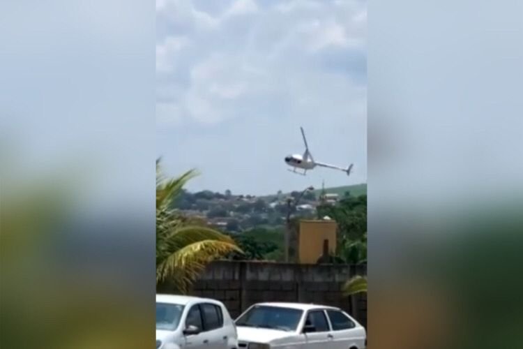 Helicoptero pouso forçado Goiania