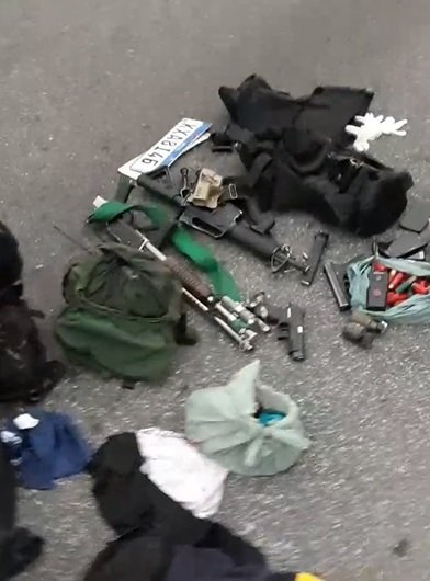 Armas apreendidas pela PRF na Dutra