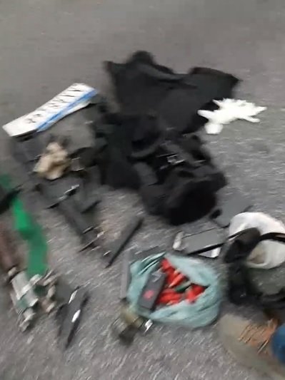 Material apreendido pela PRF na Dutra