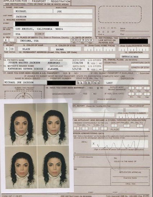 Michael Jackson Passaporte