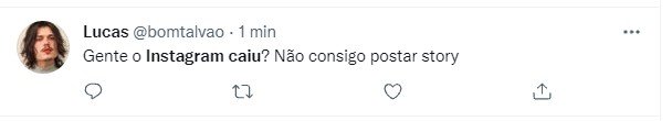 Tweet sobre insta