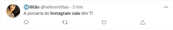 Tweet sobre insta