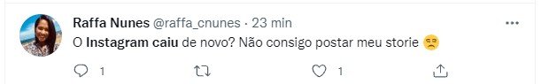 Tweet sobre insta