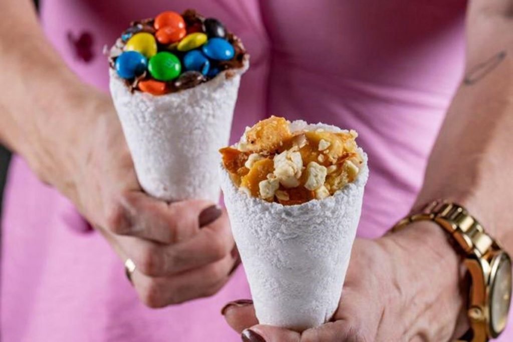 cone de tapioca recheados