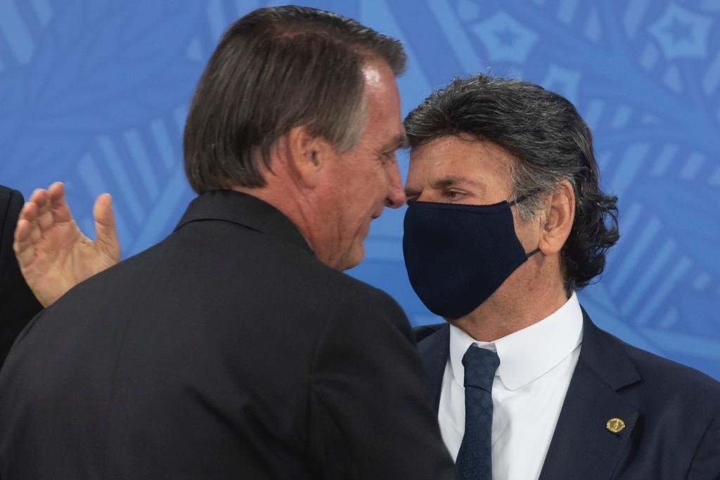 Bolsonaro, fux durante Cerimônia de Sanção do Projeto de Lei que cria o Tribunal Regional Federal da 6ª Região