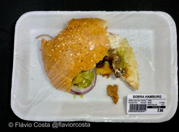 ensaio fotográfico com sobra de comida