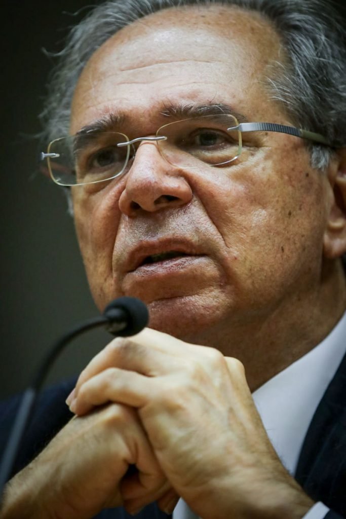 Paulo Guedes em coletiva de imprensa