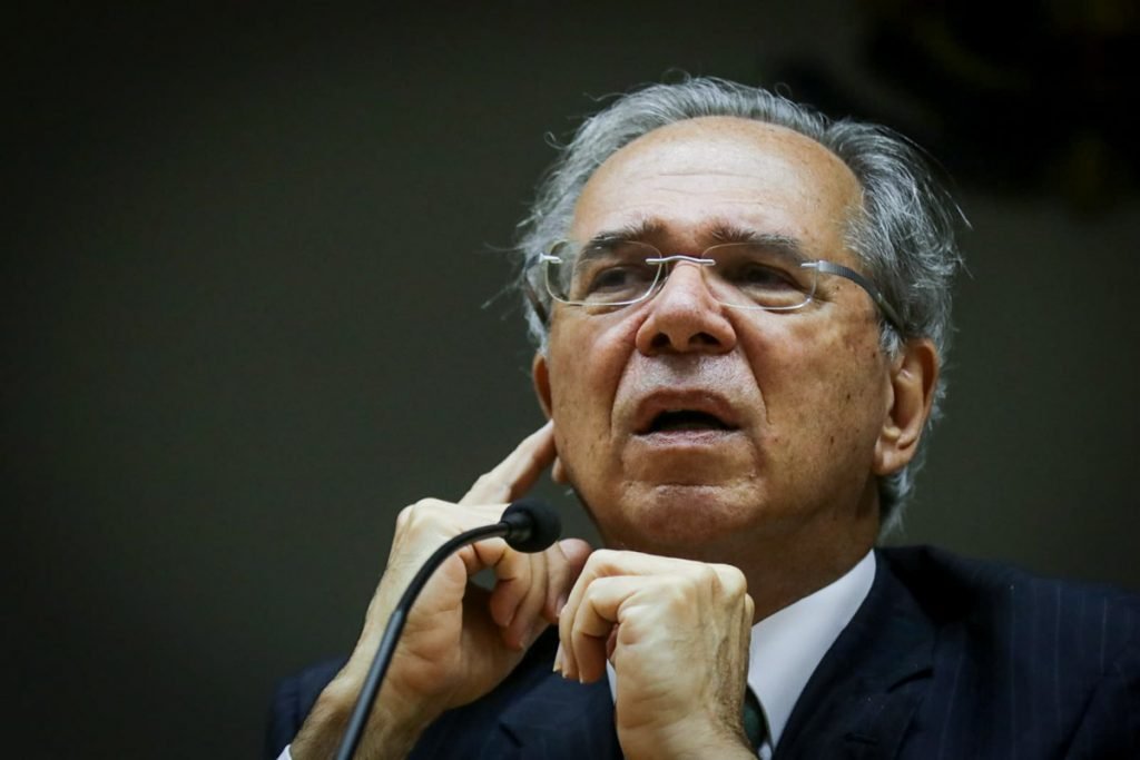 Paulo Guedes em coletiva de imprensa