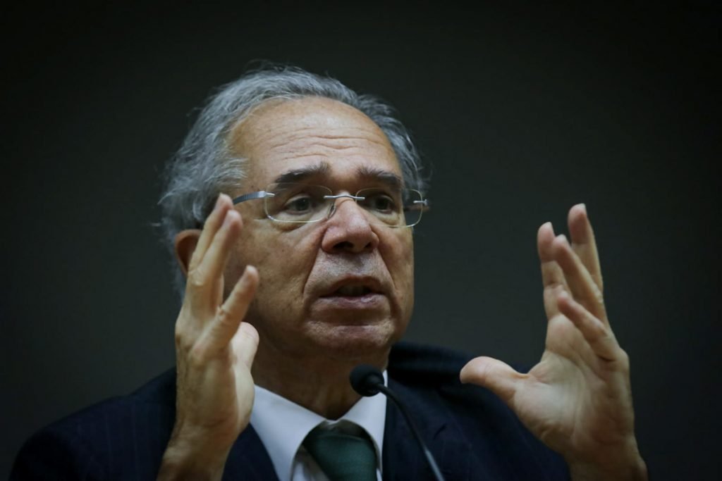 Paulo Guedes em coletiva de imprensa