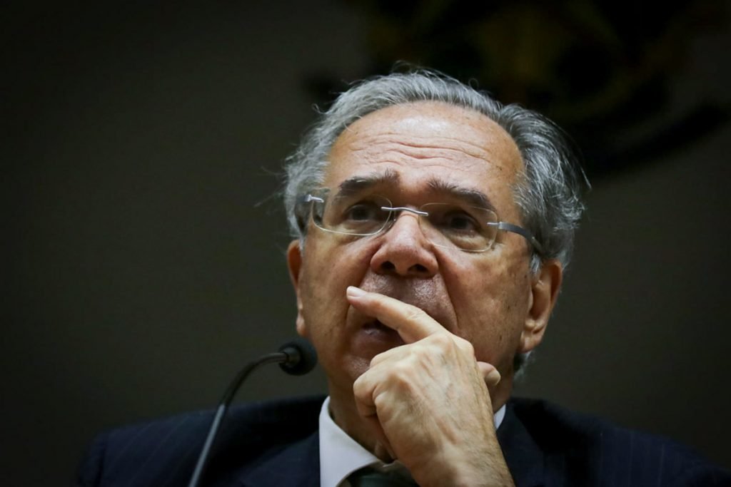 Paulo Guedes em coletiva de imprensa