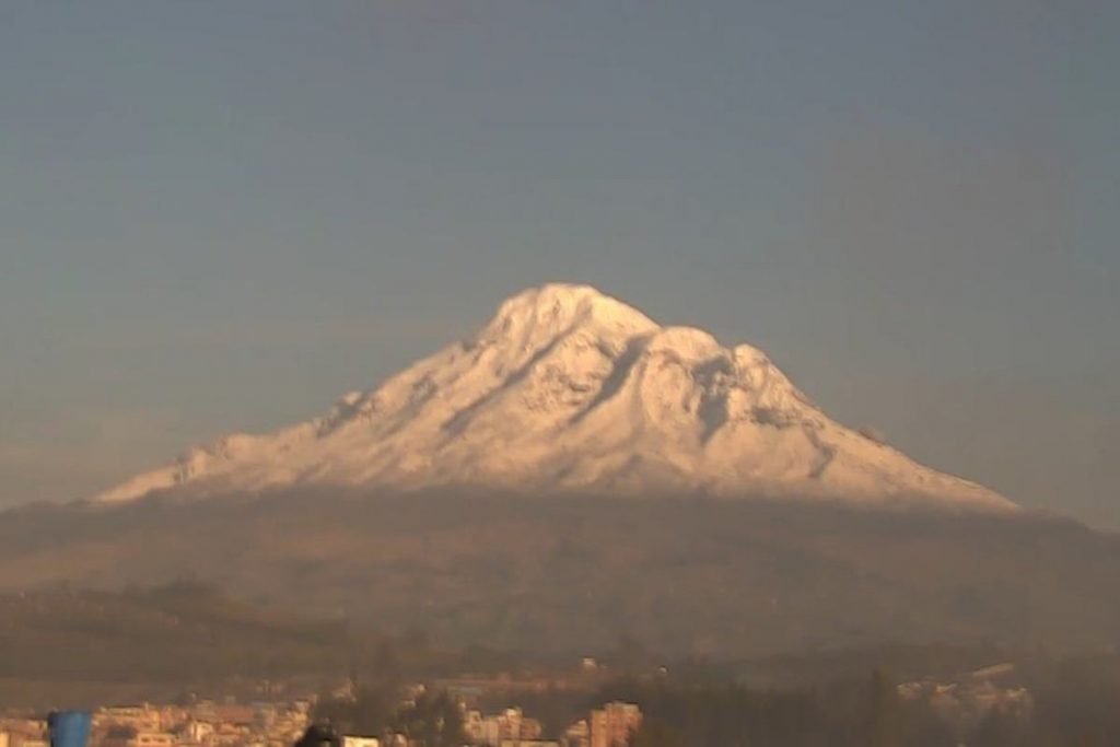 vulcão nevado