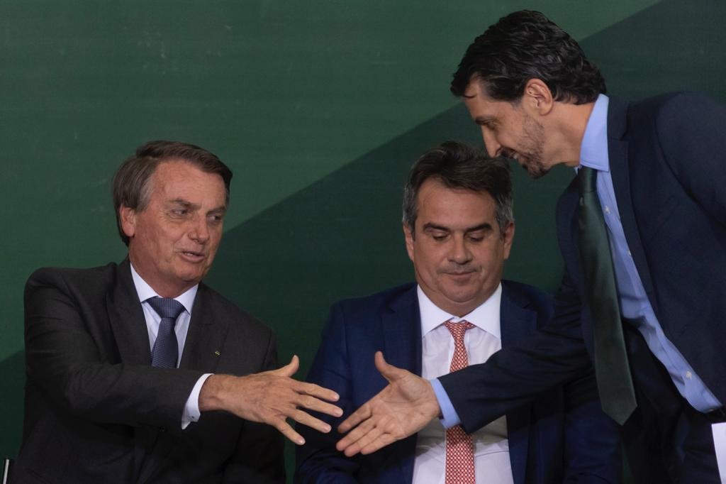 agenda presidente jair bolsonaro, Ministro do Meio Ambiente Joaquim Leite, substituto de Ricardo Salles e Ciro Nogueira durante Evento de lançamento do Programa Nacional de Crescimento Verde no Palácio do Planalto