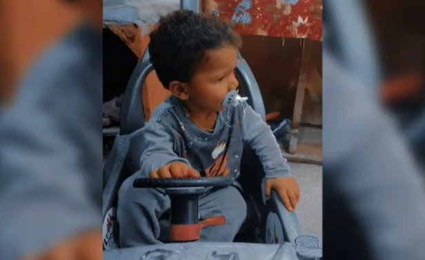Mário Neto Ferreira Lourenço, de 1 ano e meio, morto baleado na tarde dessa segunda-feira, em Mesquita (RJ)