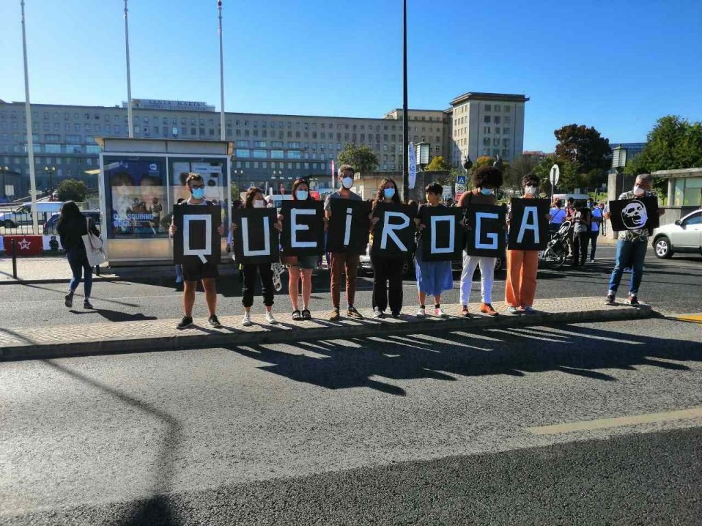 Manifestação contra ministro da Saúde, Marcelo Queiroga, em Lisboa, Portugal