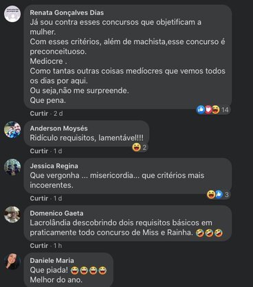 Apesar da repercussão negativa, o perfil do Baile da Rainha da Uva não respondeu às críticas