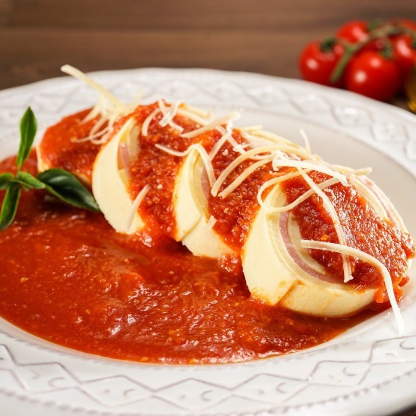 Rondelli de Presunto e Queijo ao Sugo