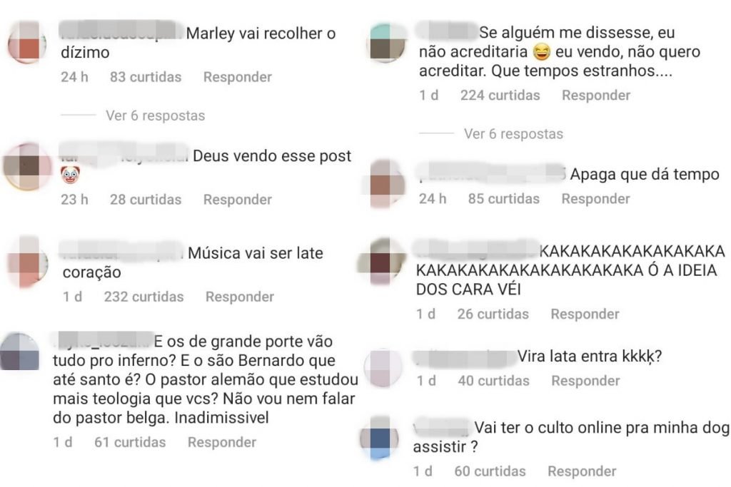 Comentários sobre culto para pets que será promovido por igreja evangélica de Goiânia (GO)
