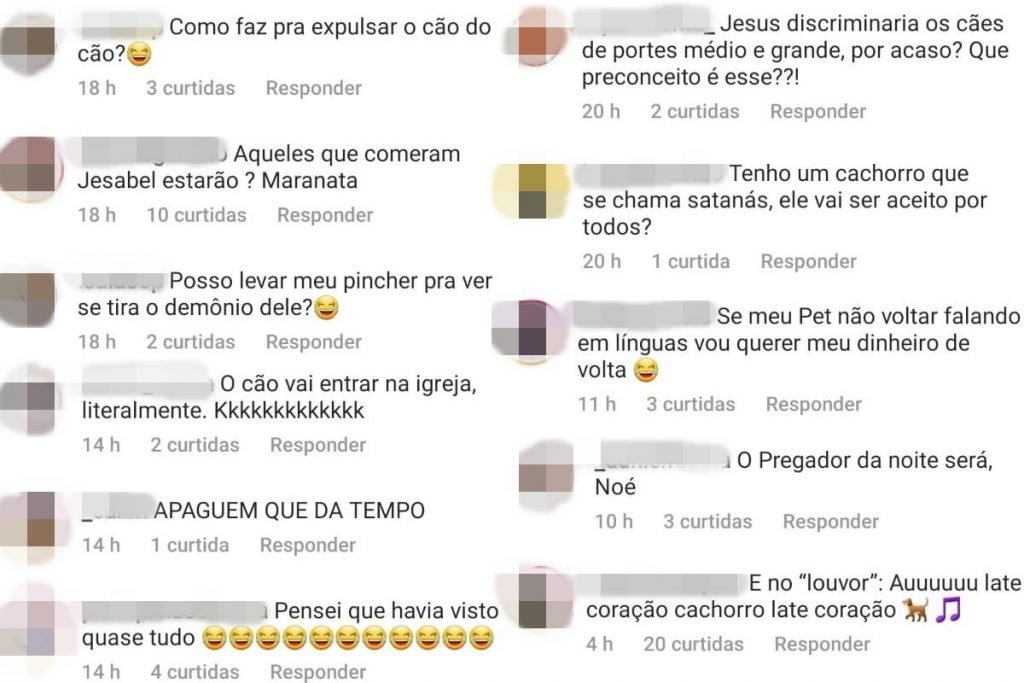 Comentários sobre culto para pets que será promovido por igreja evangélica de Goiânia (GO)