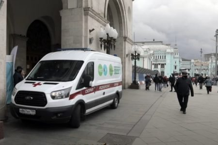 Pontos de vacinaçãoo contra gripe em Moscou