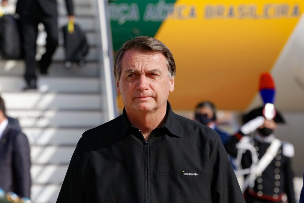 Chegada de Bolsonaro ao Aeroporto Ciampino em Roma