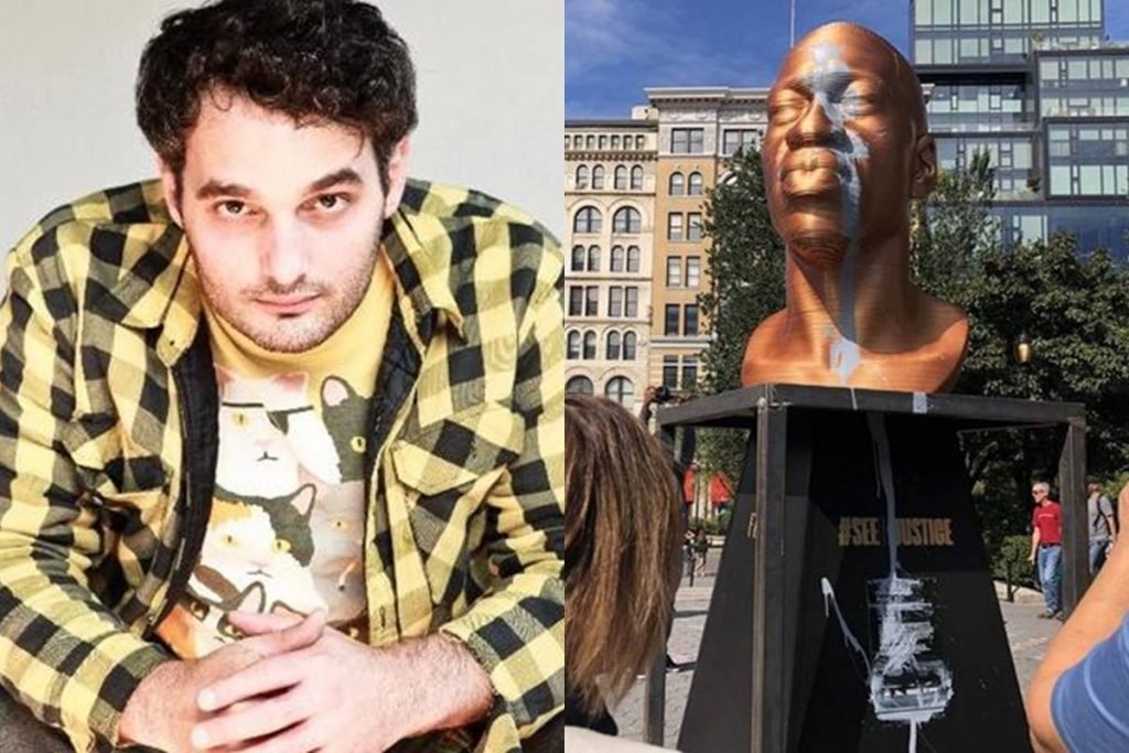 Ator é preso acusado de vandalizar estátua de George Floyd em NY
