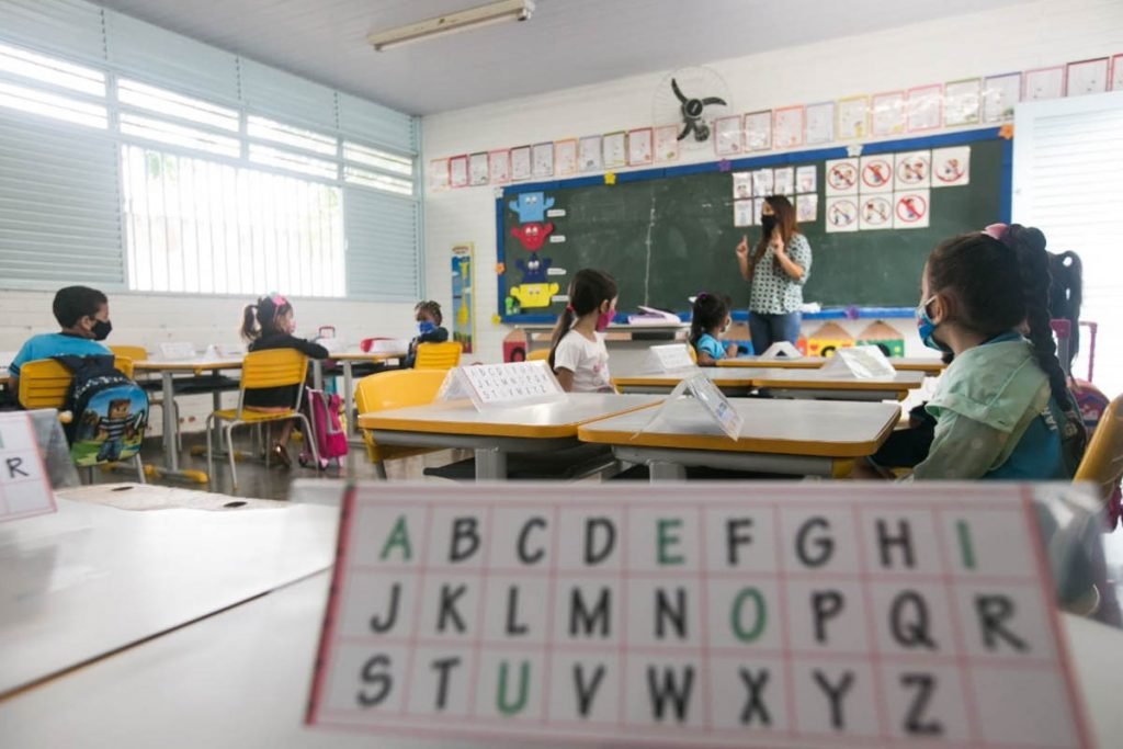 Sala de aula em escola pública