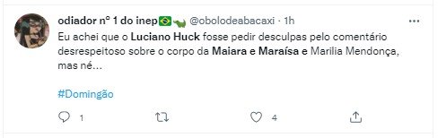 eações do Twitter ao Domingão do Huck 2