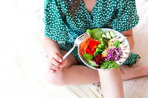 Salada, fibras, alimentação saudável