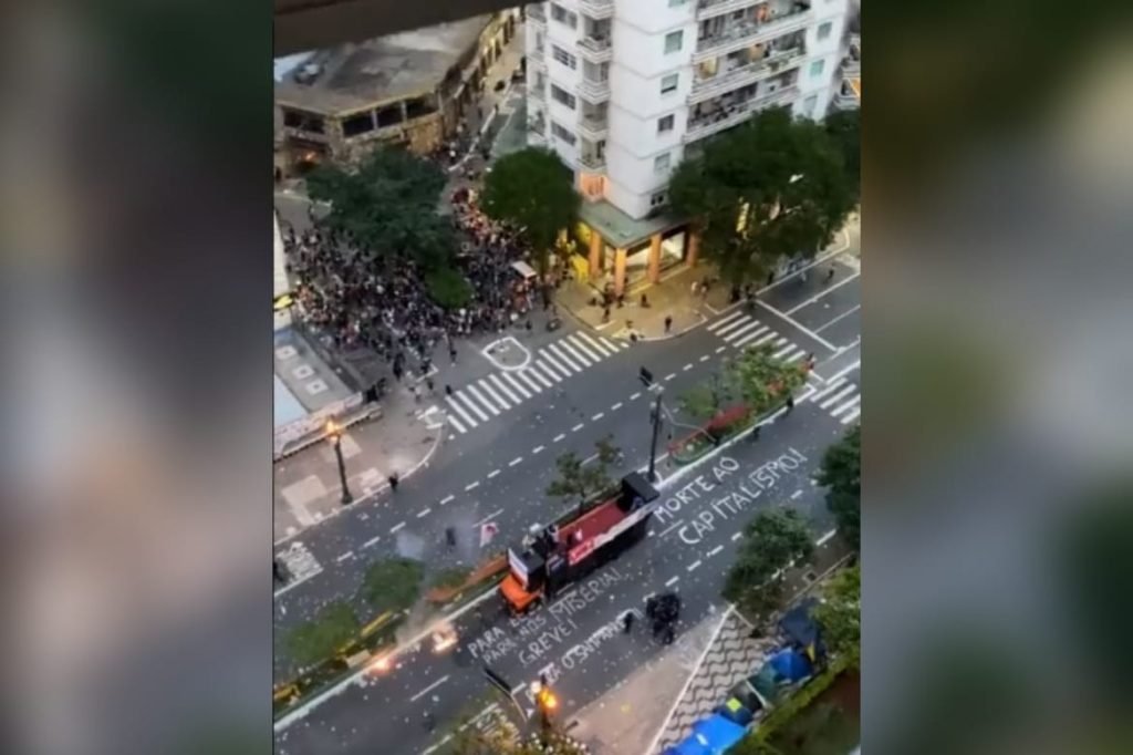 manifestação contra reforma da previdencia em sao paulo (sp)