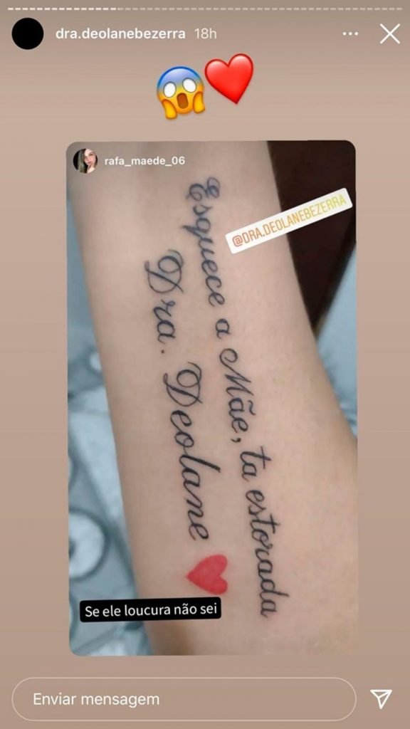 Fã homenageia Deolane Bezerra com tatuagem, mas erro chama atenção 2